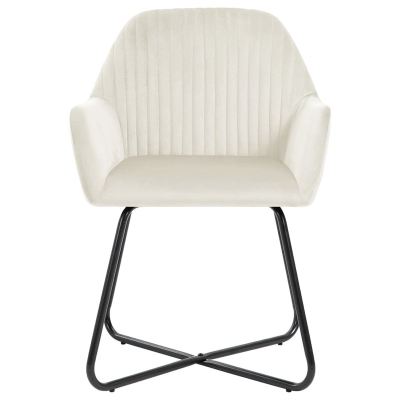 Casa si Gradina - Mobilier - Scaune si fotolii - Scaune - Scaune de bucatarie, 6 buc., crem, catifea - Infinity.ro