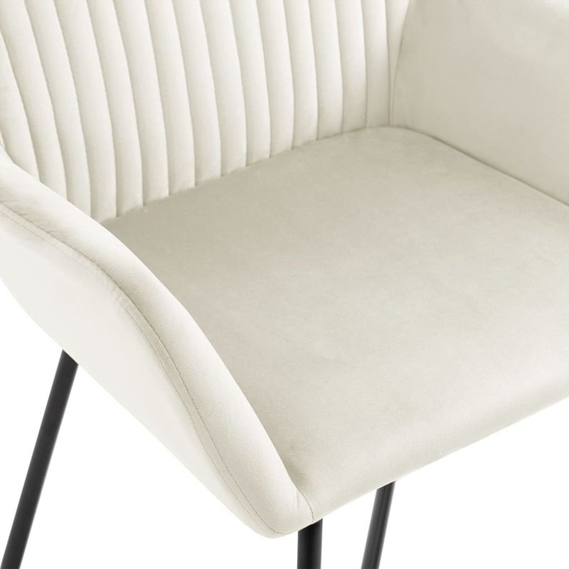 Casa si Gradina - Mobilier - Scaune si fotolii - Scaune - Scaune de bucatarie, 6 buc., crem, catifea - Infinity.ro