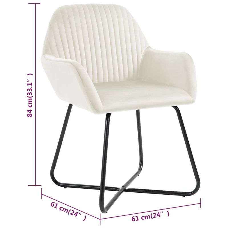 Casa si Gradina - Mobilier - Scaune si fotolii - Scaune - Scaune de bucatarie, 6 buc., crem, catifea - Infinity.ro