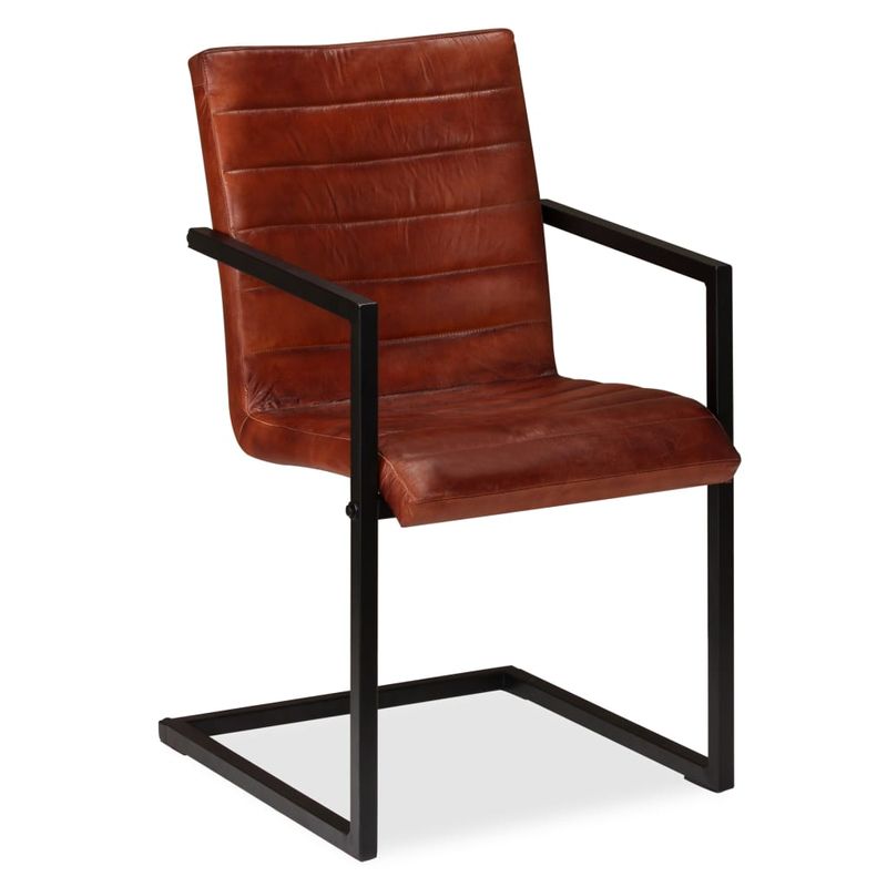 Casa si Gradina - Mobilier - Scaune si fotolii - Scaune - Scaune de bucatarie, 6 buc., maro, piele naturala - Infinity.ro