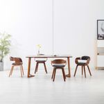 Casa si Gradina - Mobilier - Scaune si fotolii - Scaune - Scaun de bucatarie, 4 buc., gri inchis, textil si lemn curbat - Infinity.ro