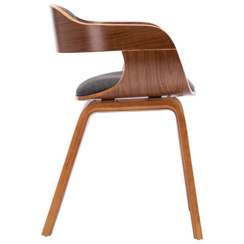 Casa si Gradina - Mobilier - Scaune si fotolii - Scaune - Scaun de bucatarie, 4 buc., gri inchis, textil si lemn curbat - Infinity.ro