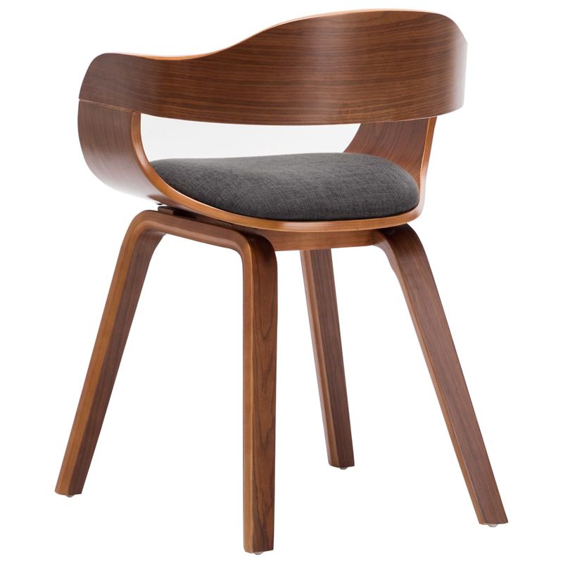 Casa si Gradina - Mobilier - Scaune si fotolii - Scaune - Scaun de bucatarie, 4 buc., gri inchis, textil si lemn curbat - Infinity.ro