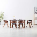 Casa si Gradina - Mobilier - Scaune si fotolii - Scaune - Scaun de bucatarie, 6 buc., gri inchis, textil si lemn curbat - Infinity.ro