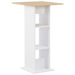 Casa si Gradina - Mobilier - Mese si birouri - Mese bucatarie si dining - Masa de bar, alb si stejar sonoma, 60 x 60 x 110 cm - Infinity.ro