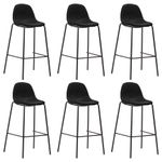 Casa si Gradina - Mobilier - Scaune si fotolii - Scaune - Scaune de bar, 6 buc., negru, material textil - Infinity.ro
