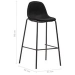 Casa si Gradina - Mobilier - Scaune si fotolii - Scaune - Scaune de bar, 6 buc., negru, material textil - Infinity.ro