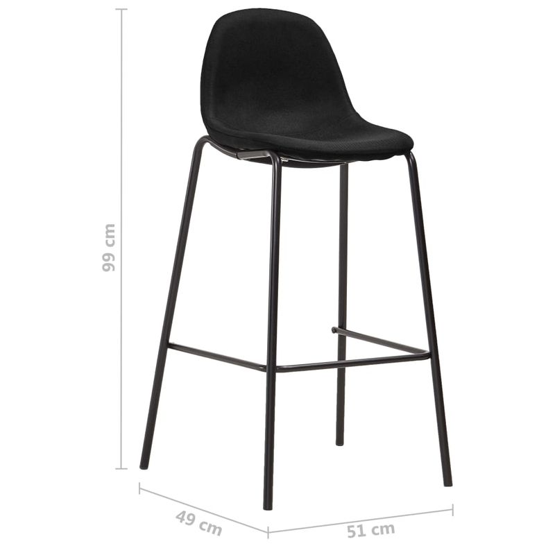 Casa si Gradina - Mobilier - Scaune si fotolii - Scaune - Scaune de bar, 6 buc., negru, material textil - Infinity.ro