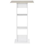 Casa si Gradina - Mobilier - Mese si birouri - Mese bucatarie si dining - Masa de bar, alb si gri beton, 60 x 60 x 110 cm - Infinity.ro