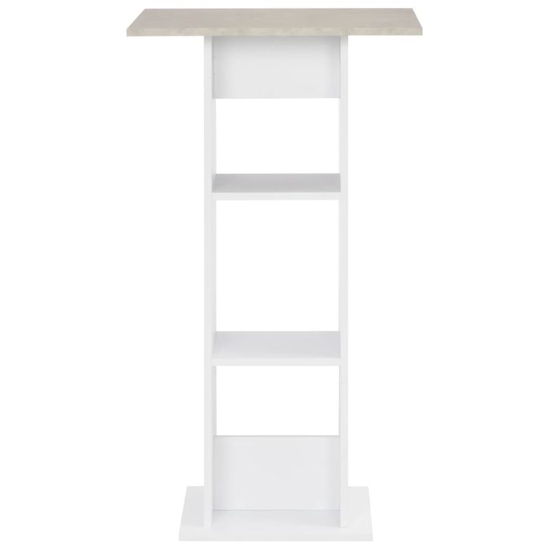 Casa si Gradina - Mobilier - Mese si birouri - Mese bucatarie si dining - Masa de bar, alb si gri beton, 60 x 60 x 110 cm - Infinity.ro