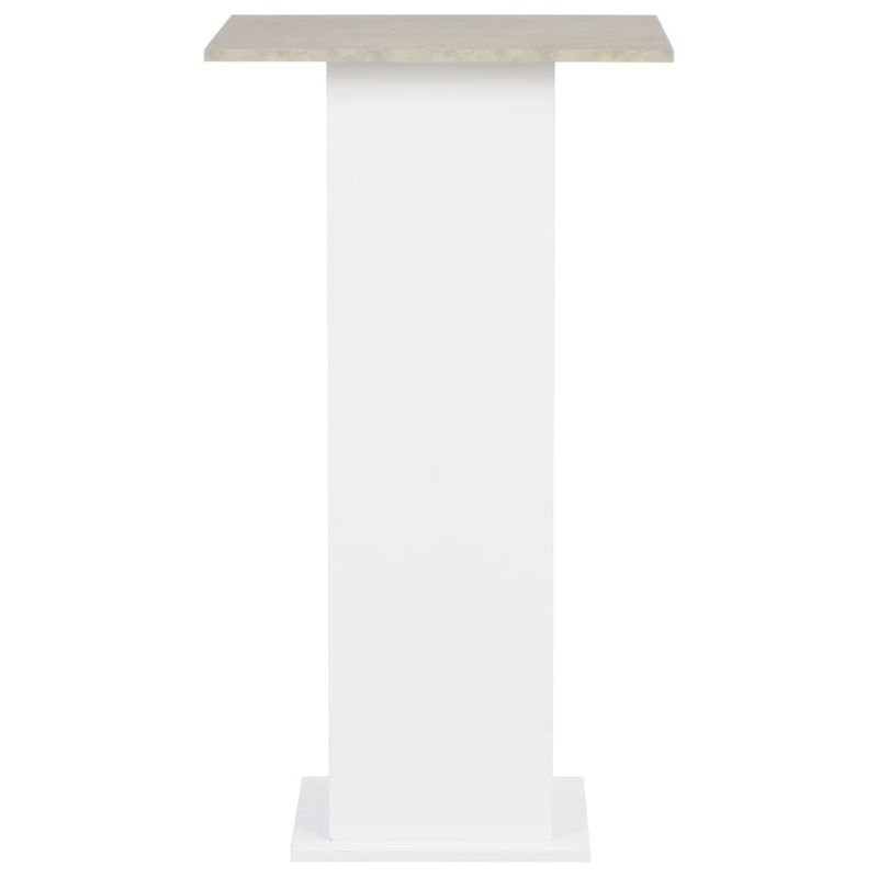 Casa si Gradina - Mobilier - Mese si birouri - Mese bucatarie si dining - Masa de bar, alb si gri beton, 60 x 60 x 110 cm - Infinity.ro