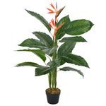 Casa si Gradina - Decoratiuni - Obiecte decorative - Plante artificiale - Planta artificiala Strelitzia cu ghiveci, rosu, 100 cm - Infinity.ro