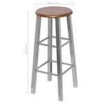 Casa si Gradina - Mobilier - Scaune si fotolii - Scaune - Scaune de bar, 4 buc., argintiu si maro, MDF - Infinity.ro