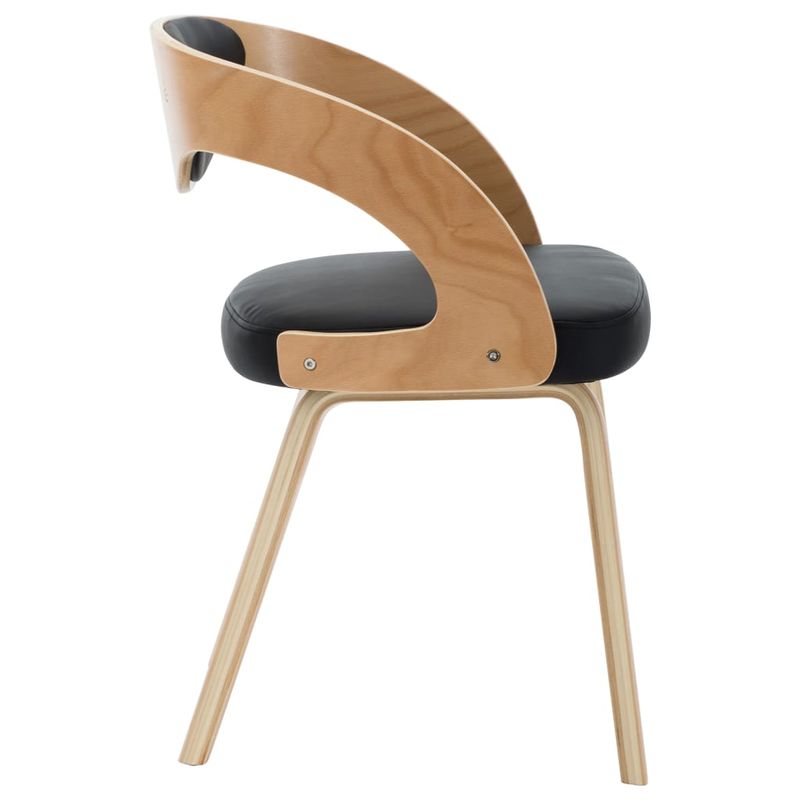 Casa si Gradina - Mobilier - Scaune si fotolii - Scaune - Scaune de bucatarie 4 buc, negru, lemn curbat & piele ecologica - Infinity.ro