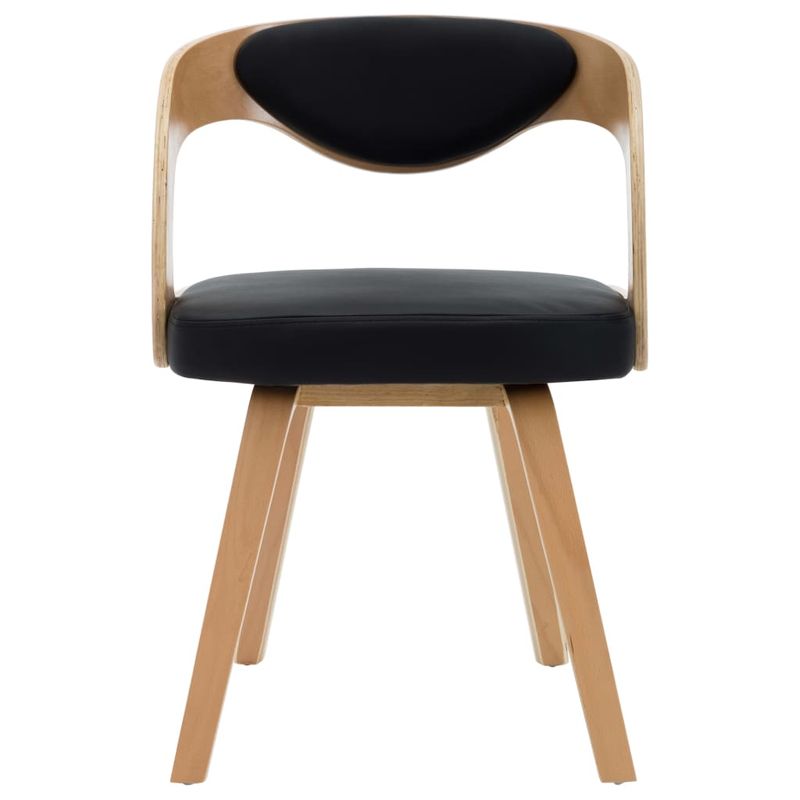 Casa si Gradina - Mobilier - Scaune si fotolii - Scaune - Scaune de bucatarie 4 buc, negru, lemn curbat & piele ecologica - Infinity.ro