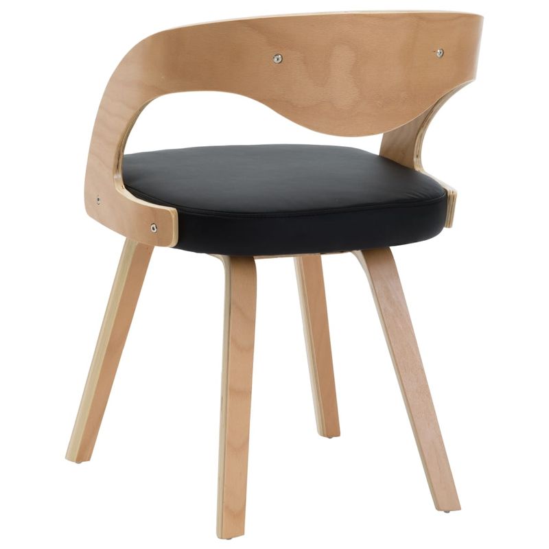 Casa si Gradina - Mobilier - Scaune si fotolii - Scaune - Scaune de bucatarie 4 buc, negru, lemn curbat & piele ecologica - Infinity.ro