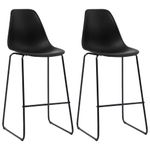 Casa si Gradina - Mobilier - Scaune si fotolii - Scaune - Scaune de bar, 2 buc., negru, plastic - Infinity.ro