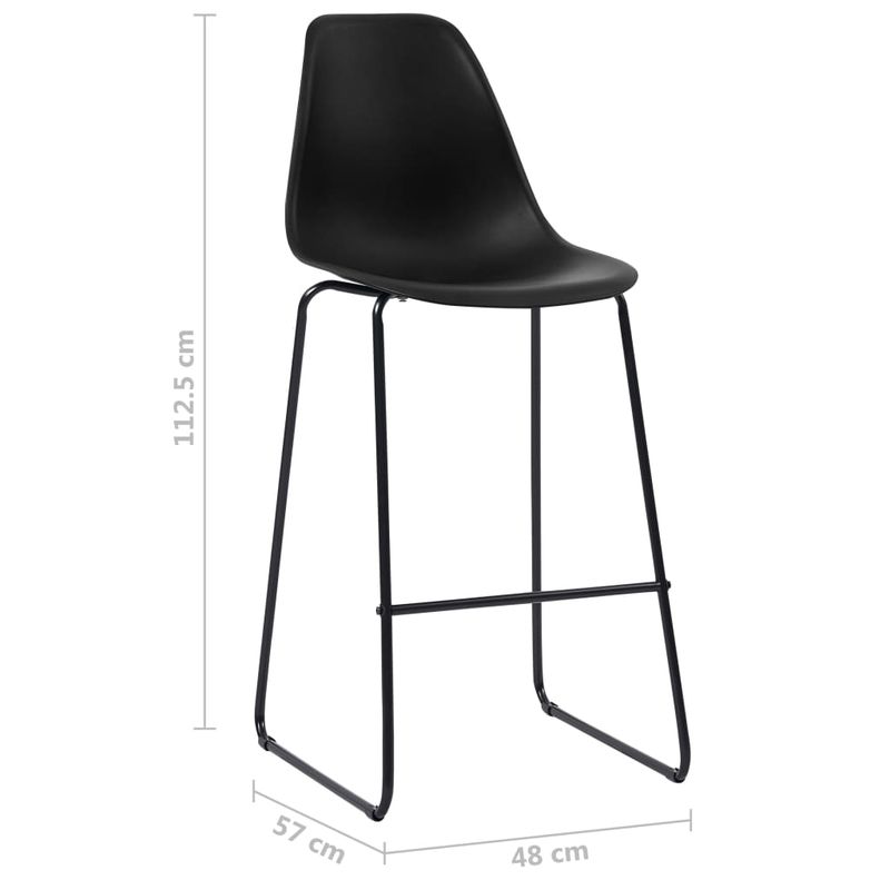 Casa si Gradina - Mobilier - Scaune si fotolii - Scaune - Scaune de bar, 2 buc., negru, plastic - Infinity.ro