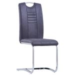 Casa si Gradina - Mobilier - Scaune si fotolii - Scaune - Scaune de bucatarie consola, 2 buc., gri, piele intoarsa eco - Infinity.ro