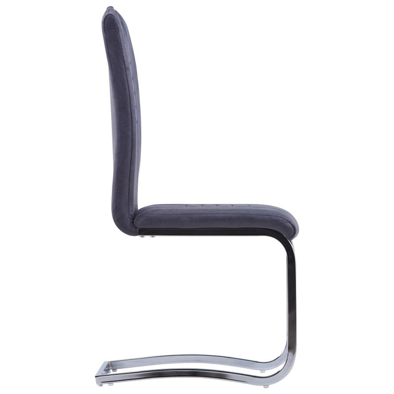 Casa si Gradina - Mobilier - Scaune si fotolii - Scaune - Scaune de bucatarie consola, 2 buc., gri, piele intoarsa eco - Infinity.ro
