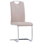 Casa si Gradina - Mobilier - Scaune si fotolii - Scaune - Scaune de bucatarie cantilever 2 buc. cappuccino piele eco - Infinity.ro