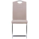 Casa si Gradina - Mobilier - Scaune si fotolii - Scaune - Scaune de bucatarie cantilever 2 buc. cappuccino piele eco - Infinity.ro