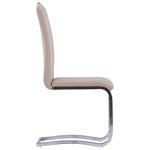 Casa si Gradina - Mobilier - Scaune si fotolii - Scaune - Scaune de bucatarie cantilever 2 buc. cappuccino piele eco - Infinity.ro