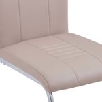 Casa si Gradina - Mobilier - Scaune si fotolii - Scaune - Scaune de bucatarie cantilever 2 buc. cappuccino piele eco - Infinity.ro