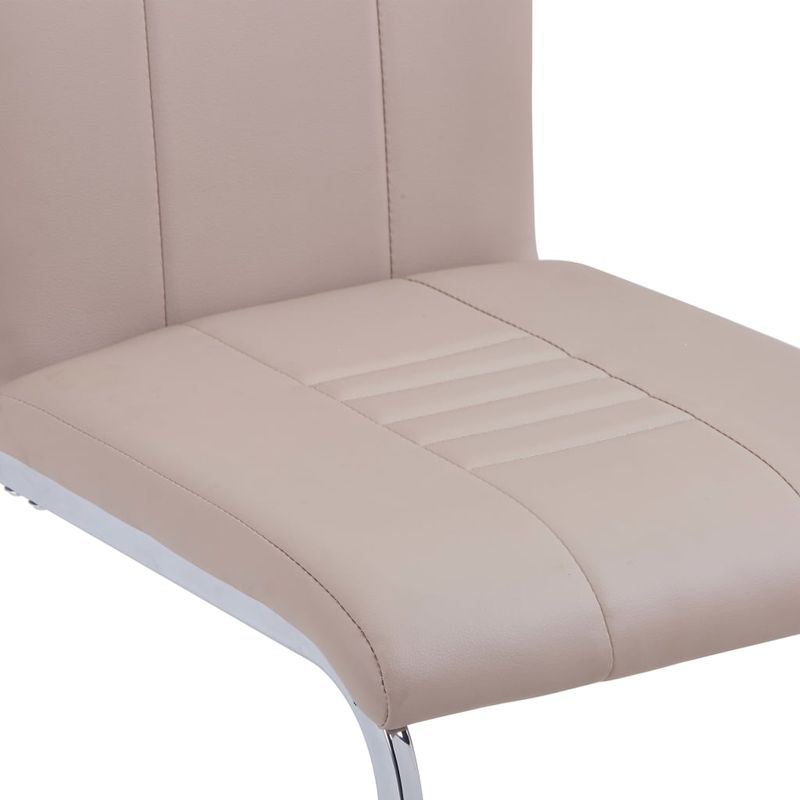 Casa si Gradina - Mobilier - Scaune si fotolii - Scaune - Scaune de bucatarie cantilever 2 buc. cappuccino piele eco - Infinity.ro