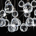 Casa si Gradina - Corpuri si surse de iluminat - Lustre si pendule - Lustra cu margele de cristal, argintiu, sfera, 3 x bec G9 - Infinity.ro