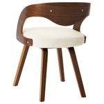 Casa si Gradina - Mobilier - Scaune si fotolii - Scaune - Scaune de bucatarie, 4 buc, crem, lemn curbat & piele ecologica - Infinity.ro