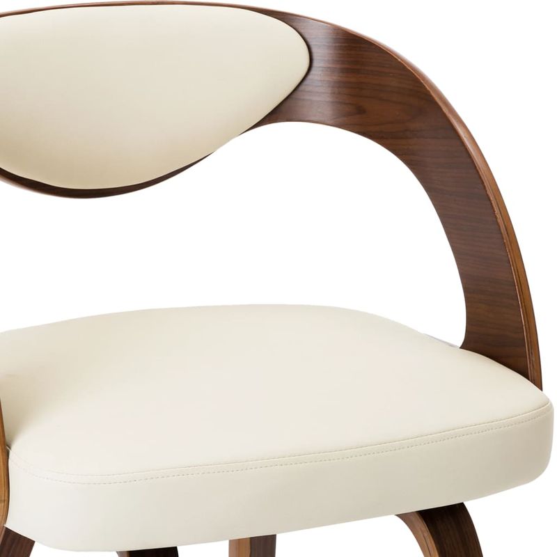Casa si Gradina - Mobilier - Scaune si fotolii - Scaune - Scaune de bucatarie, 4 buc, crem, lemn curbat & piele ecologica - Infinity.ro