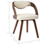 Casa si Gradina - Mobilier - Scaune si fotolii - Scaune - Scaune de bucatarie, 4 buc, crem, lemn curbat & piele ecologica - Infinity.ro