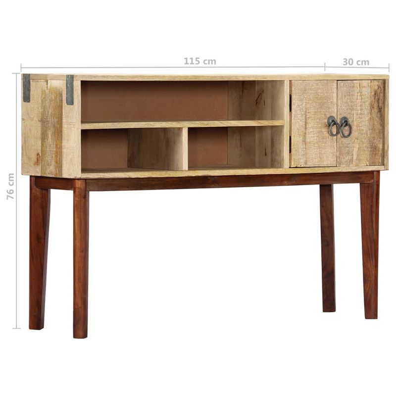 Casa si Gradina - Mobilier - Comode si corpuri - Console - Masa consola, 115x30x76 cm, lemn masiv de mango nefinisat - Infinity.ro