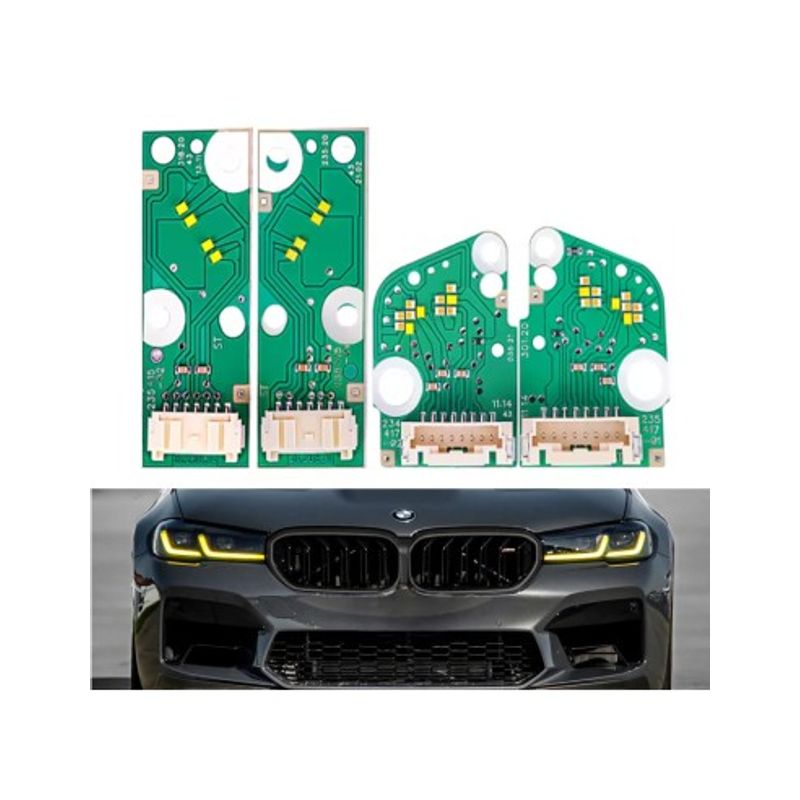 Auto si Moto - Piese auto si accesorii - Caroserie - Faruri, stopuri si proiectoare - Set 4 module galbene CSL Style Angel Eyes DRL pentru BMW Seria 5 G30 G31, Seria 6 GT G32 - Infinity.ro