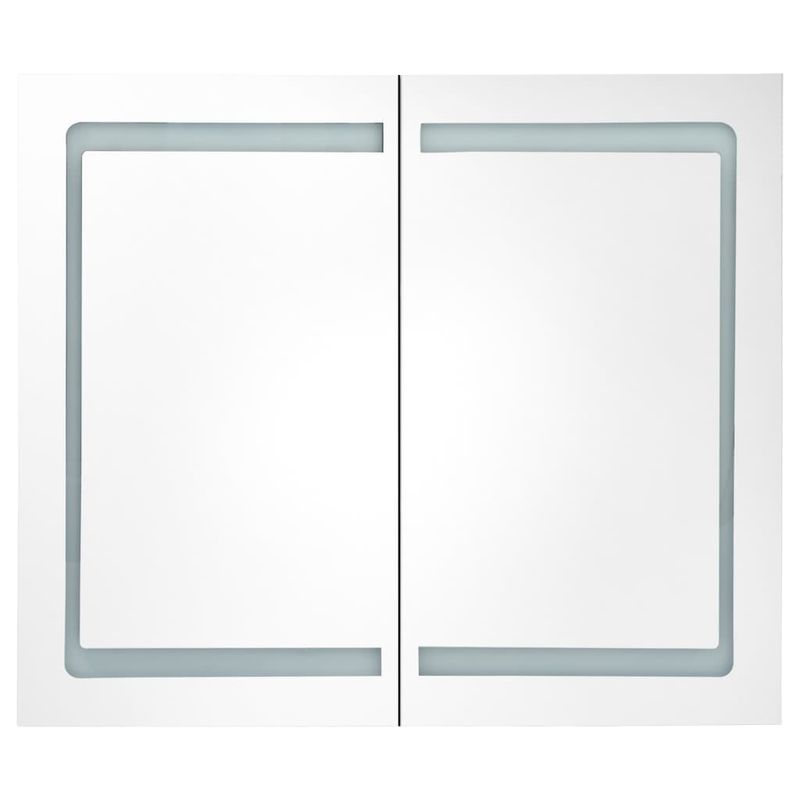 Casa si Gradina - Mobilier - Mobilier baie - Corpuri baie - Dulap de baie cu oglinda si LED, 80 x 12,2 x 68 cm - Infinity.ro