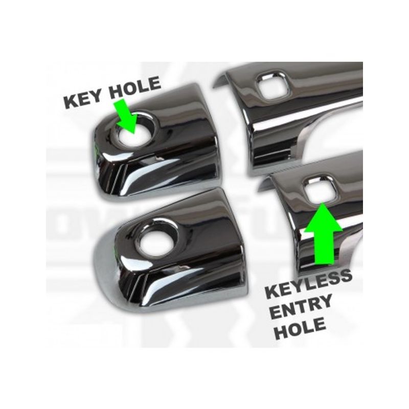 Auto si Moto - Piese auto si accesorii - Interior auto - Accesorii interior - Set manere cromate Mitsubishi L200 Triton KEYLESS 2015, 2016, 2017, 2018, 2019 MTE100 - Infinity.ro