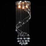 Casa si Gradina - Corpuri si surse de iluminat - Lustre si pendule - Lustra cu margele de cristal, argintiu, spirala, G9 - Infinity.ro