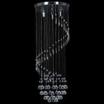Casa si Gradina - Corpuri si surse de iluminat - Lustre si pendule - Lustra cu margele de cristal, argintiu, spirala, G9 - Infinity.ro