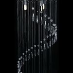 Casa si Gradina - Corpuri si surse de iluminat - Lustre si pendule - Lustra cu margele de cristal, argintiu, spirala, G9 - Infinity.ro