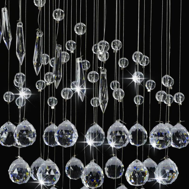 Casa si Gradina - Corpuri si surse de iluminat - Lustre si pendule - Lustra cu margele de cristal, argintiu, spirala, G9 - Infinity.ro