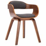 Casa si Gradina - Mobilier - Scaune si fotolii - Scaune - Scaun de bucatarie, gri inchis, material textil si lemn curbat - Infinity.ro