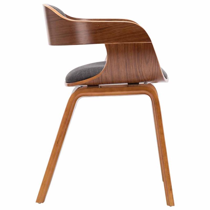 Casa si Gradina - Mobilier - Scaune si fotolii - Scaune - Scaun de bucatarie, gri inchis, material textil si lemn curbat - Infinity.ro