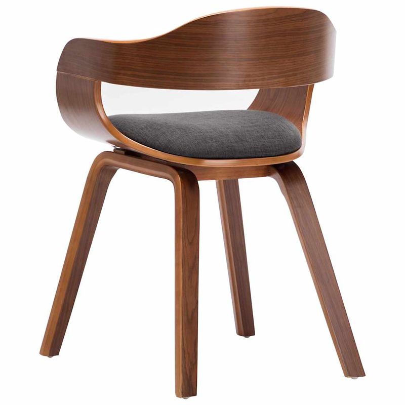 Casa si Gradina - Mobilier - Scaune si fotolii - Scaune - Scaun de bucatarie, gri inchis, material textil si lemn curbat - Infinity.ro