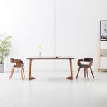Casa si Gradina - Mobilier - Scaune si fotolii - Scaune - Scaun de bucatarie, gri inchis, material textil si lemn curbat - Infinity.ro