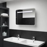 Casa si Gradina - Mobilier - Mobilier baie - Corpuri baie - Dulap de baie cu oglinda si LED, 80 x 9,5 x 55 cm - Infinity.ro