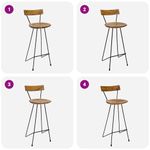Casa si Gradina - Mobilier - Scaune si fotolii - Scaune - Scaune de bar, 2 buc., lemn masiv de tec - Infinity.ro