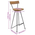 Casa si Gradina - Mobilier - Scaune si fotolii - Scaune - Scaune de bar, 2 buc., lemn masiv de tec - Infinity.ro