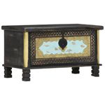 Casa si Gradina - Mobilier - Organizare si depozitare - Cufere si lazi - Lada de depozitare, negru, 80 x 40 x 45 cm, lemn masiv de mango - Infinity.ro
