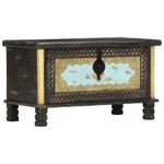Casa si Gradina - Mobilier - Organizare si depozitare - Cufere si lazi - Lada de depozitare, negru, 80 x 40 x 45 cm, lemn masiv de mango - Infinity.ro